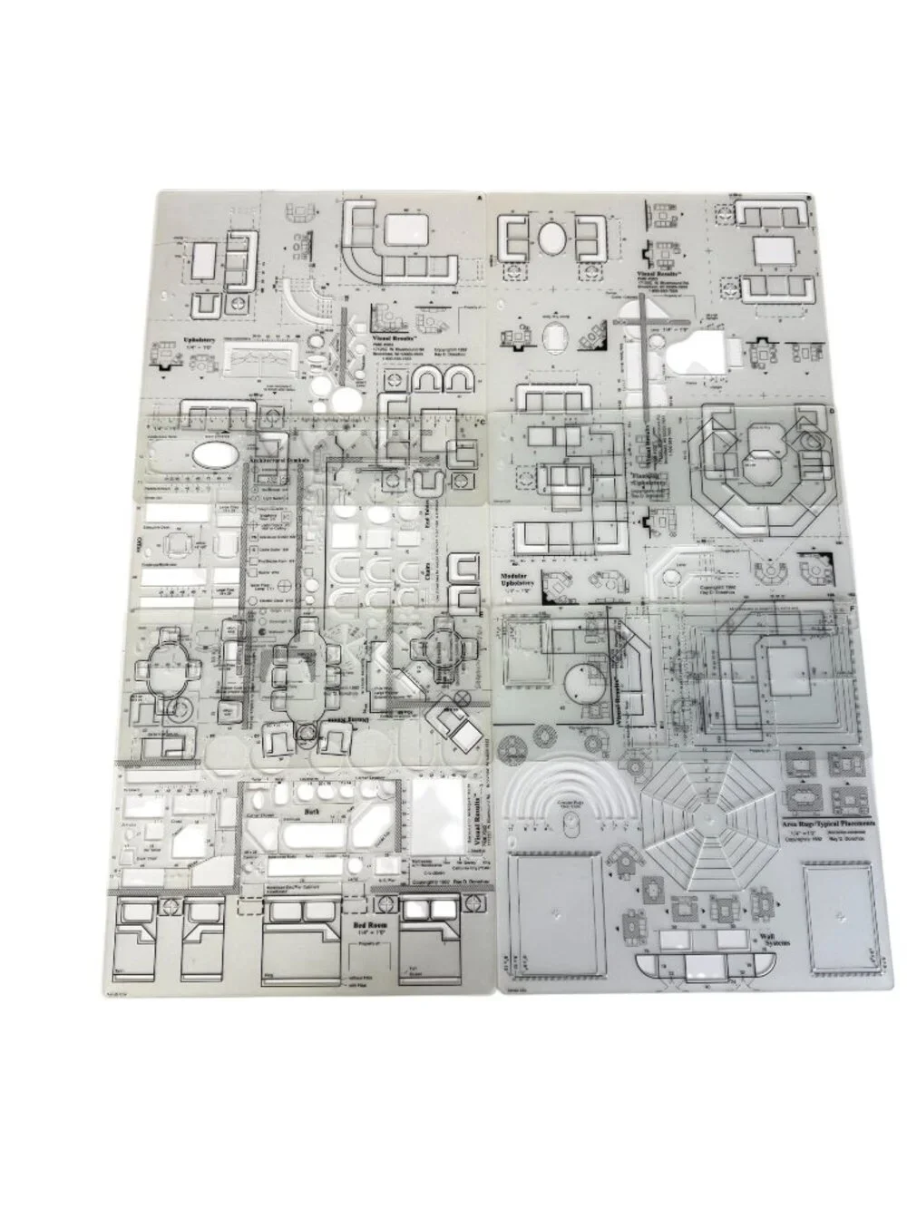 Architectural Drafting Furniture Stencils Set of 6 Ray Donohoo 1992 Upholstery